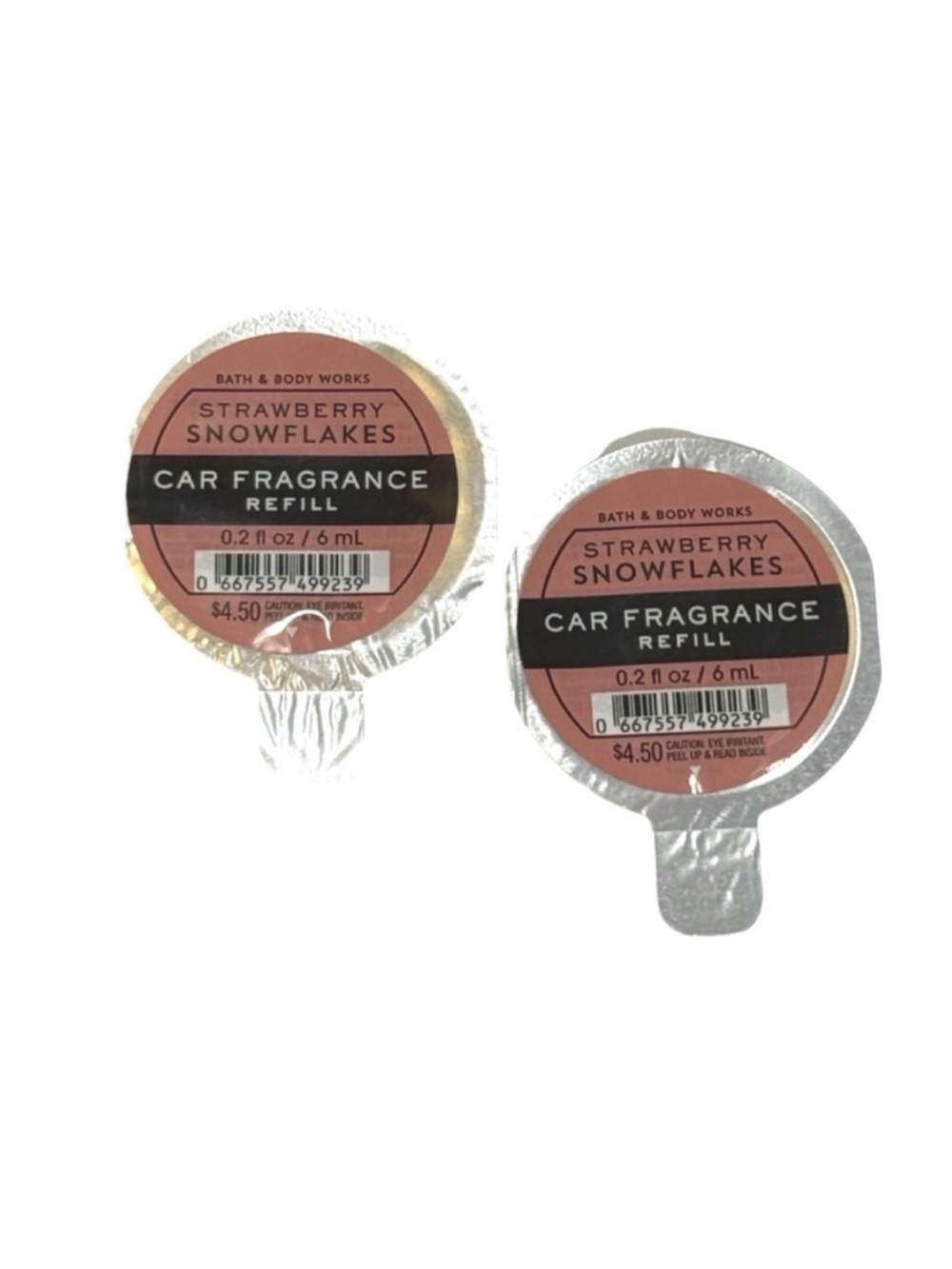 2 Strawberry Snowflakes Car Fragrance Refill